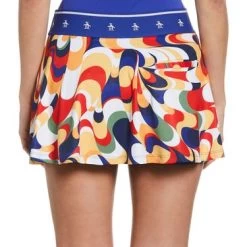 Penguin Retro Abstract Print Skirt