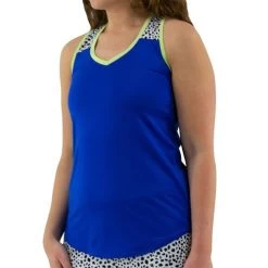 Jofit Lime Drop V Neck Volley Tank - FINAL SALE 5 Jofit Lime Drop V Neck Volley Tank - FINAL SALE -Tennis Sale Store TT0020 CBT